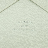 【6he5140】エルメス コインケース カルヴィデュオ シェブルミゾル パールグレー シルバー金具 K刻印【中古】レディース