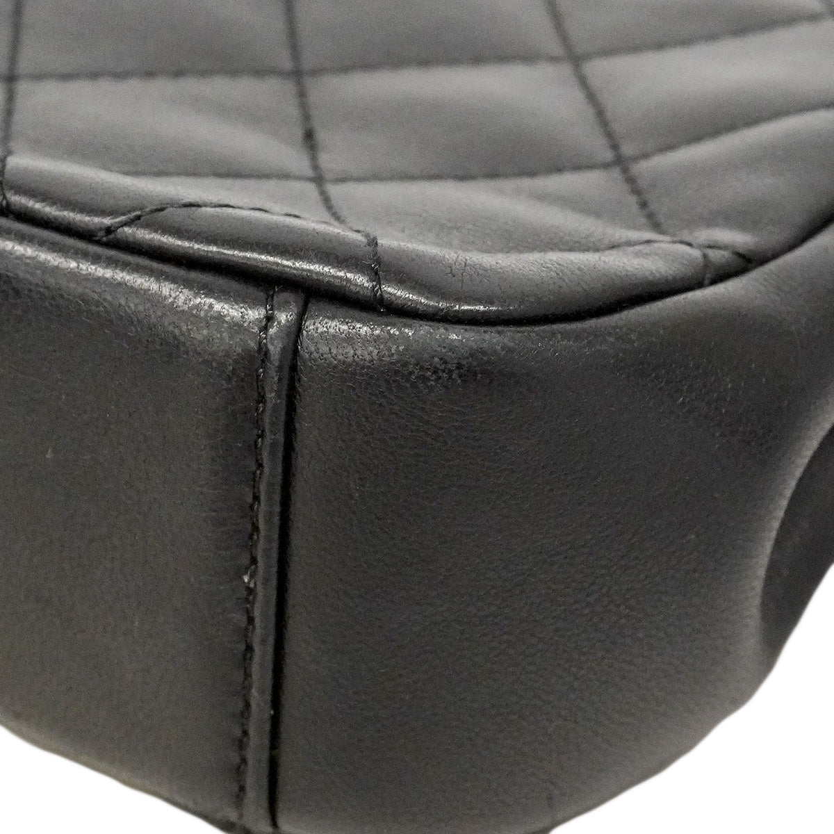 【6he5141】シャネル ショルダーバッグ マトラッセ チェーンショルダー ラムスキン ブラック ゴールド金具【中古】レディース