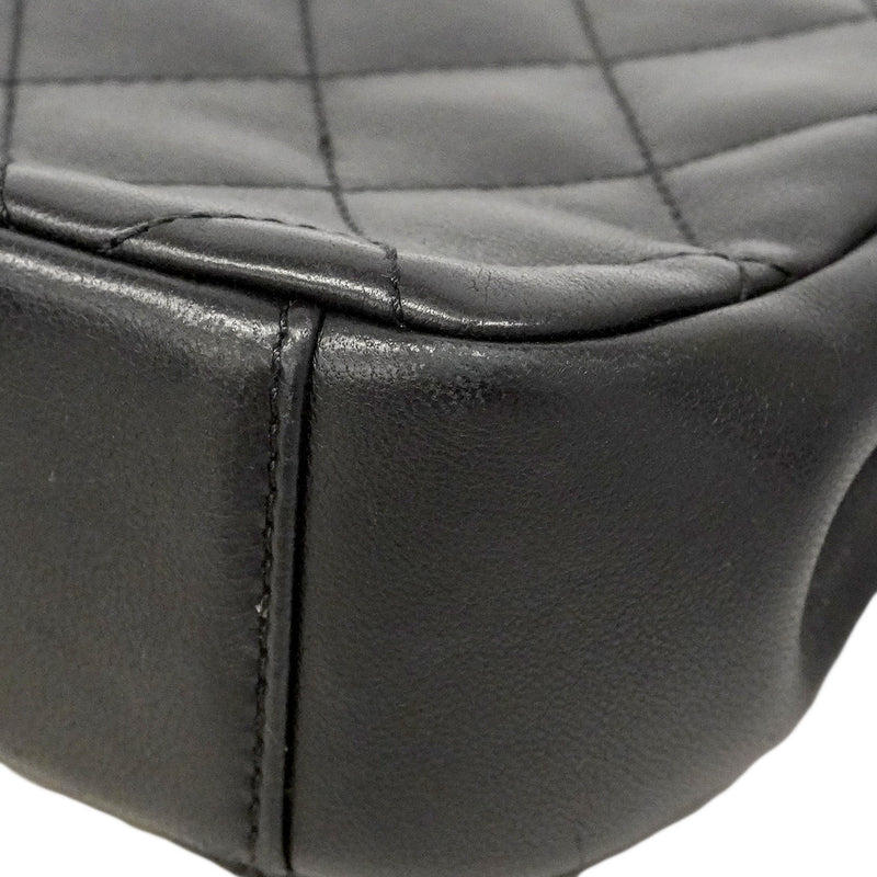 【6he5141】シャネル ショルダーバッグ マトラッセ チェーンショルダー ラムスキン ブラック ゴールド金具【中古】レディース