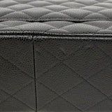【6he5142】シャネル ショルダーバッグ デカマトラッセ Wフラップ Wチェーン キャビアスキン ブラック ゴールド金具【中古】レディース