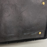 【6he5144】シャネル チェーントート チョコバー コットンジャージー ブラック ゴールド金具【中古】レディース