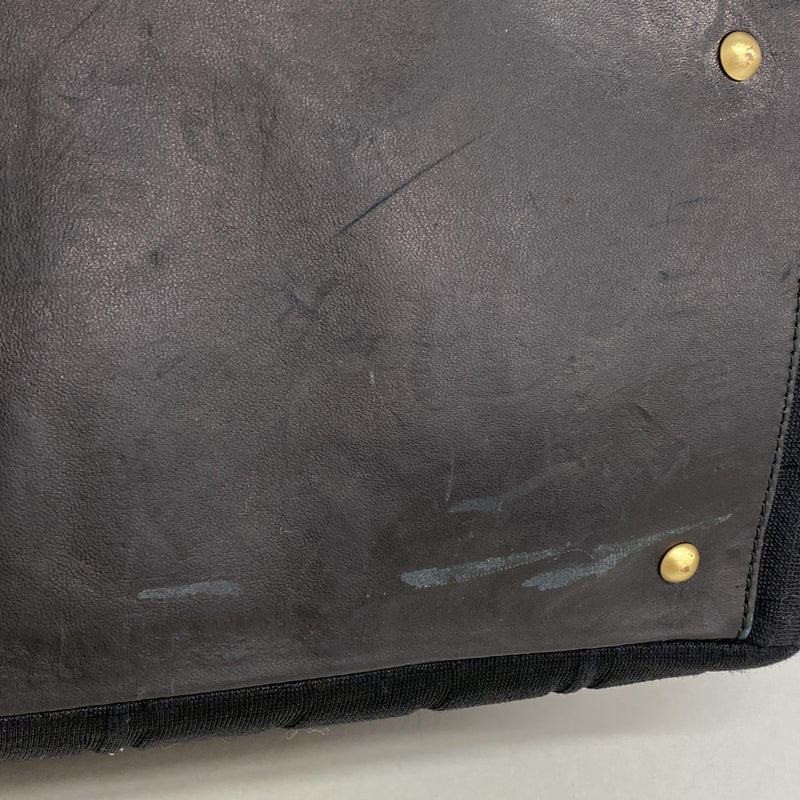 【6he5144】シャネル チェーントート チョコバー コットンジャージー ブラック ゴールド金具【中古】レディース