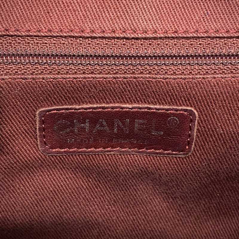 【6he5145】シャネル ショルダーバッグ カンボン チェーンショルダー ラムスキン ゴールド シルバー金具【中古】レディース