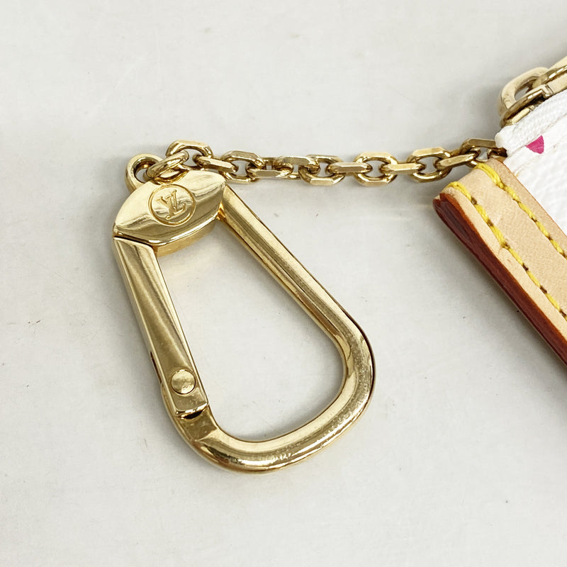 【6he5152】ルイヴィトン コインケース モノグラム・マルチカラー ポシェットクレ M92655 ブロン【中古】レディース