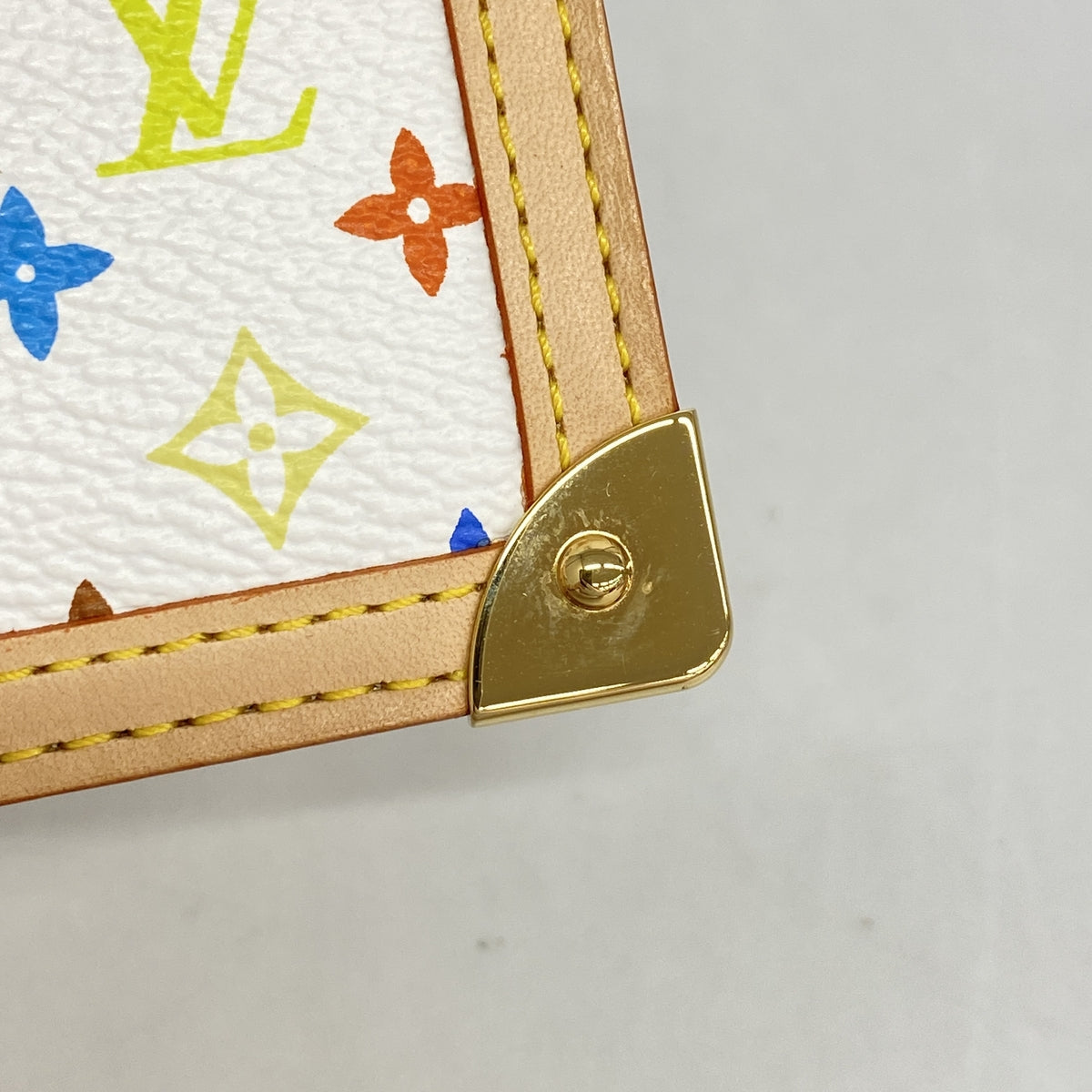【6he5152】ルイヴィトン コインケース モノグラム・マルチカラー ポシェットクレ M92655 ブロン【中古】レディース