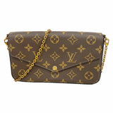 【6he5161-k】ルイヴィトン ショルダーウォレット モノグラム ポシェットフェリシー M61276 フューシャ【中古】レディース