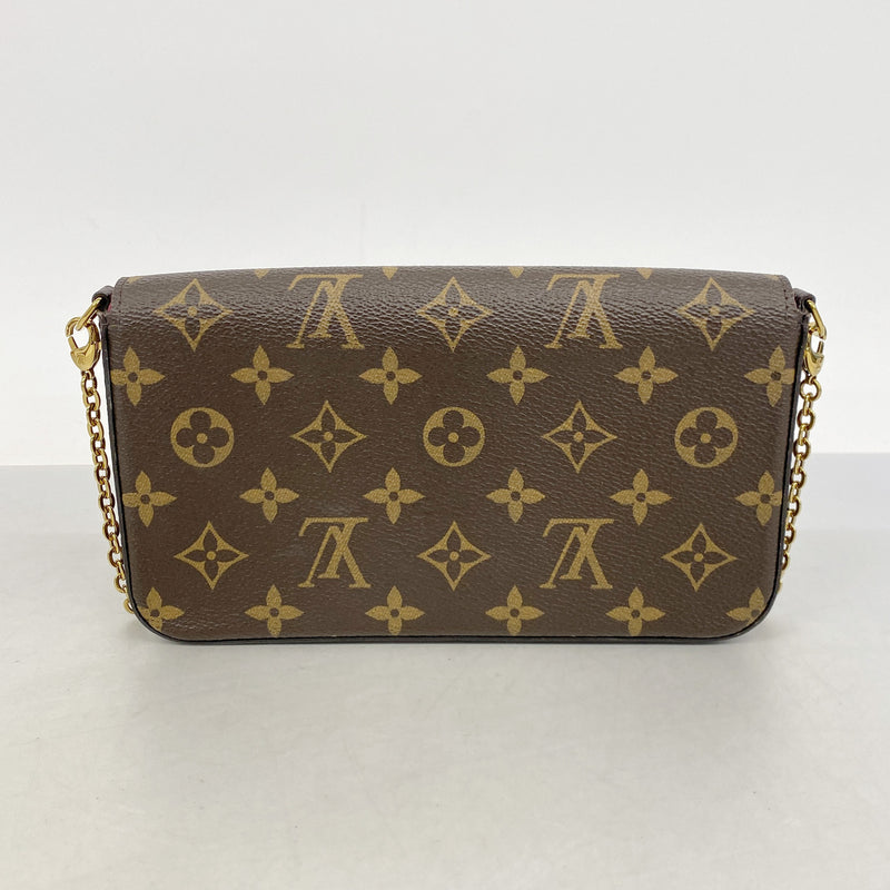 【6he5161-k】ルイヴィトン ショルダーウォレット モノグラム ポシェットフェリシー M61276 フューシャ【中古】レディース