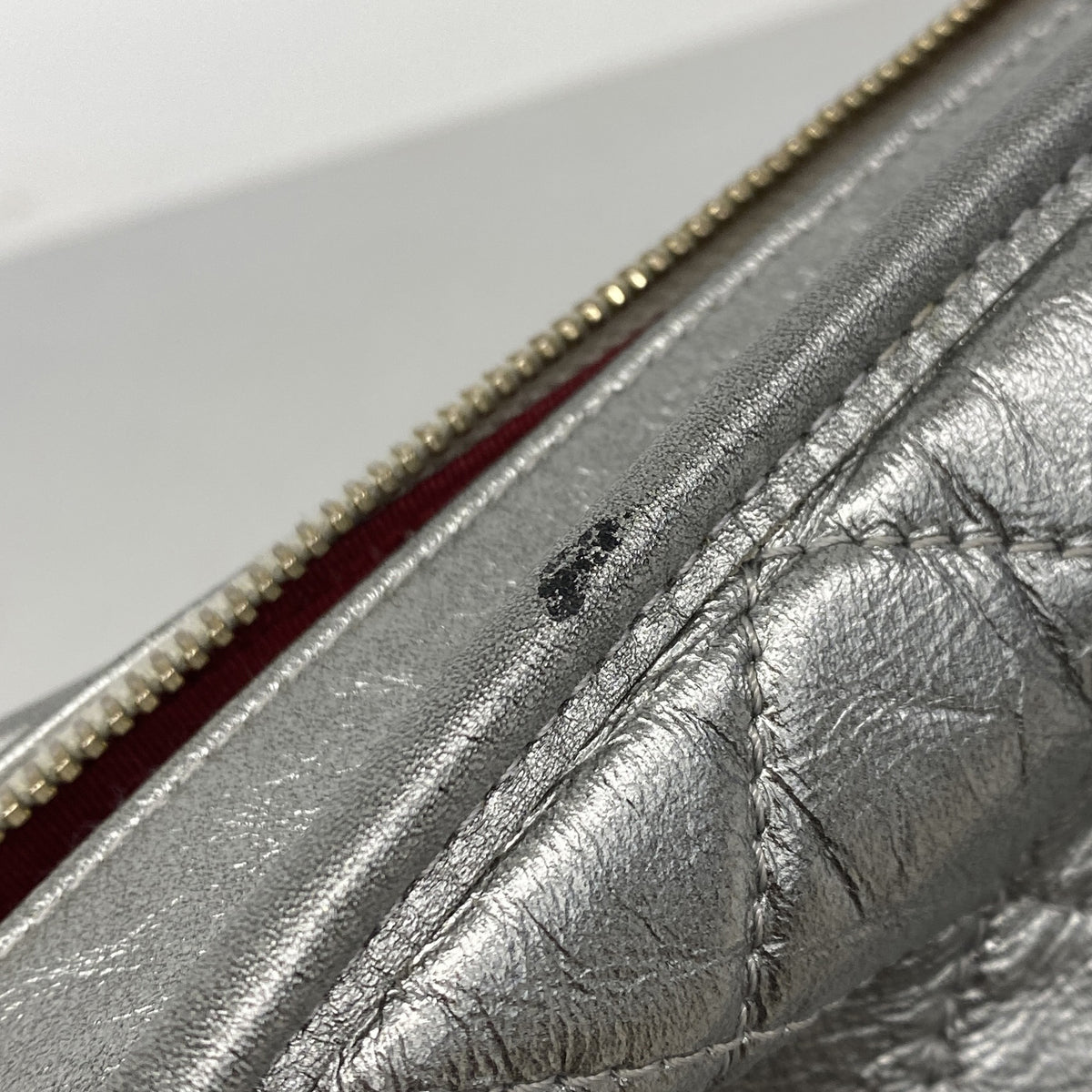 【6he5164-k】シャネル ショルダーバッグ チェーンショルダー ガブリエルドゥシャネル カーフスキン シルバー ゴールド/シルバー金具【中古】レディース