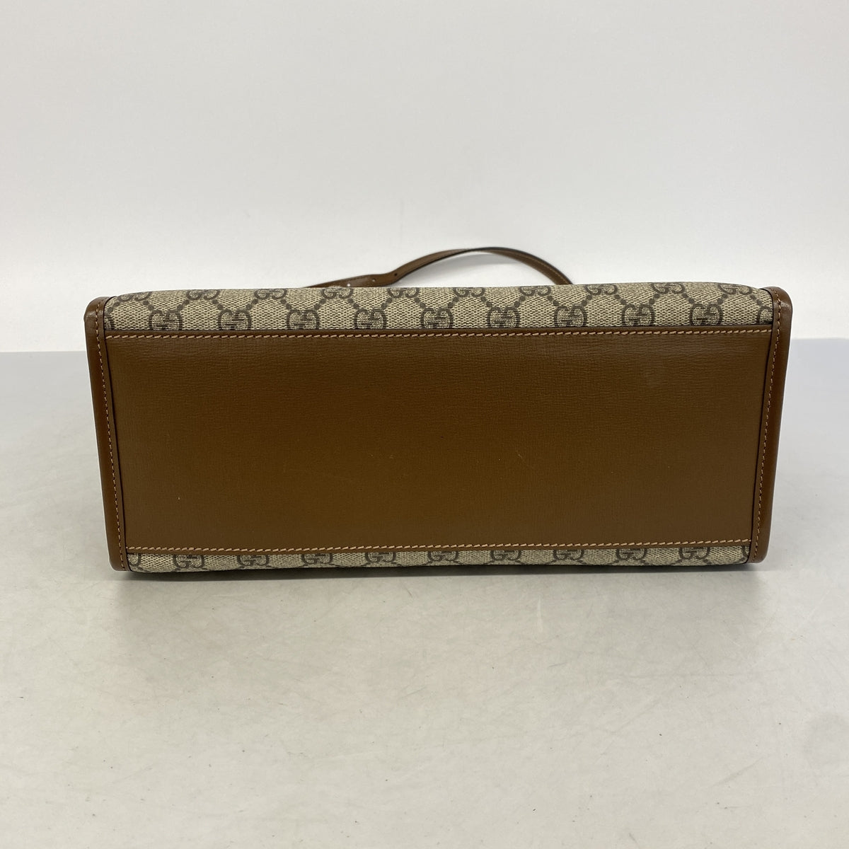 【6he5170-k】グッチ トートバッグ GGスプリーム 659983 PVC ブラウン ゴールド金具 2wayバッグ【中古】レディース