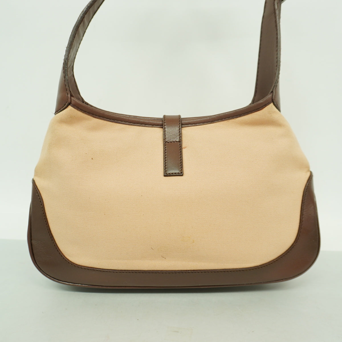 【6he5173-k】グッチ ハンドバッグ ジャッキー 001 3735 キャンバス ピンク ブラウン シルバー金具【中古】レディース