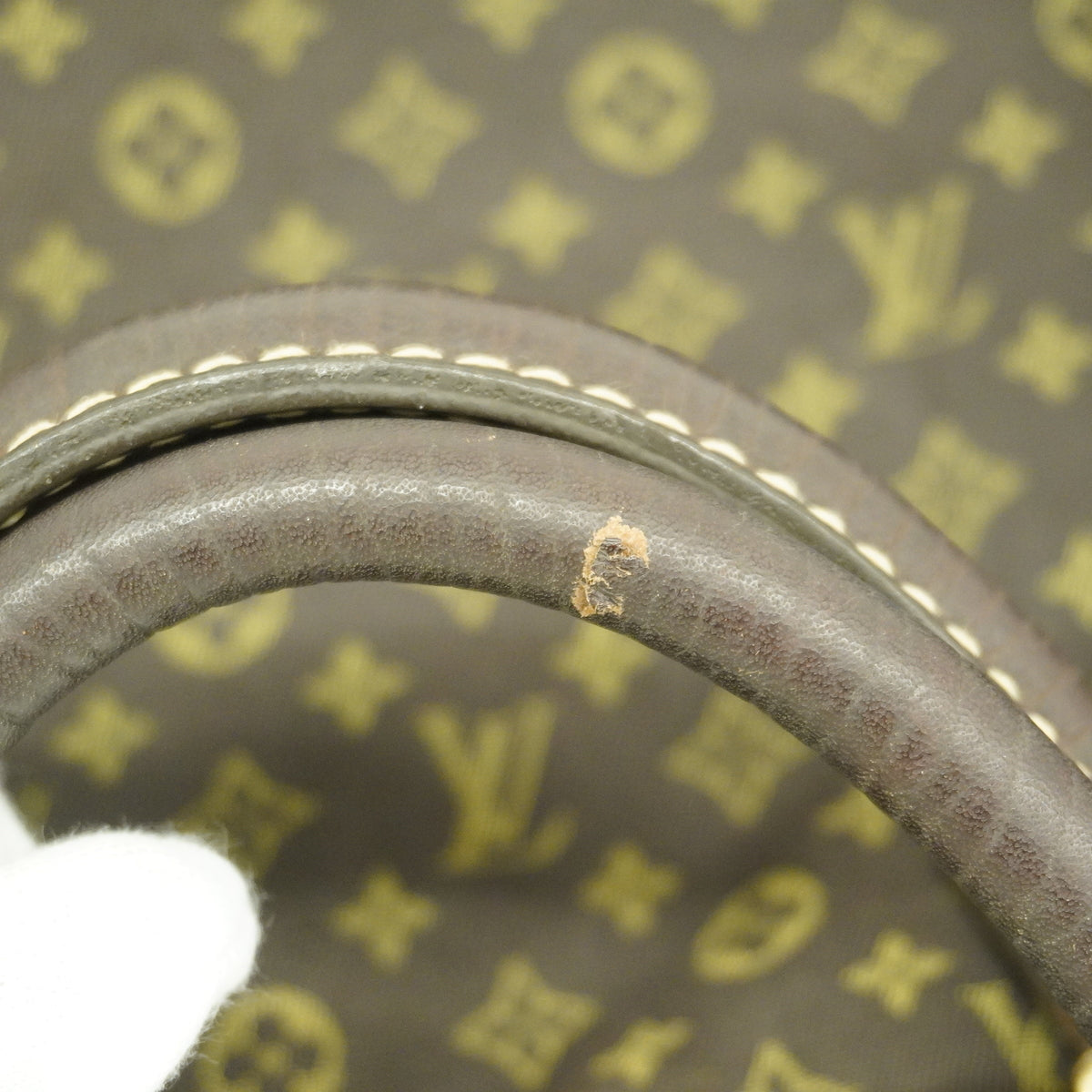【6he5174-k】ルイヴィトン ハンドバッグ モノグラム・ミニラン スピーディ30 M95224 エベヌ【中古】レディース