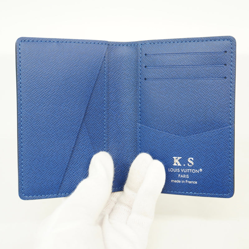 【6he5209】ルイヴィトン カードケース タイガラマ オーガナイザードゥポッシュ M30301 コバルト【中古】メンズ