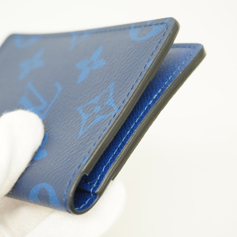 【6he5209】ルイヴィトン カードケース タイガラマ オーガナイザードゥポッシュ M30301 コバルト【中古】メンズ
