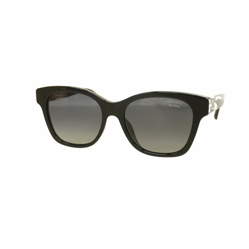 【6he5210】シャネル サングラス 5482-H-A プラスチック ブラック シャンパンゴールド金具【中古】レディース