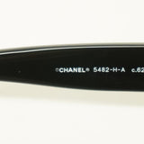 【6he5210】シャネル サングラス 5482-H-A プラスチック ブラック シャンパンゴールド金具【中古】レディース