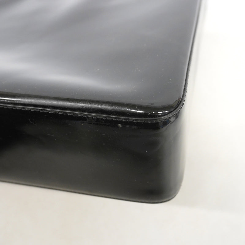 【6he5212】シャネル トートバッグ パテントレザー ブラック ゴールド金具【中古】レディース