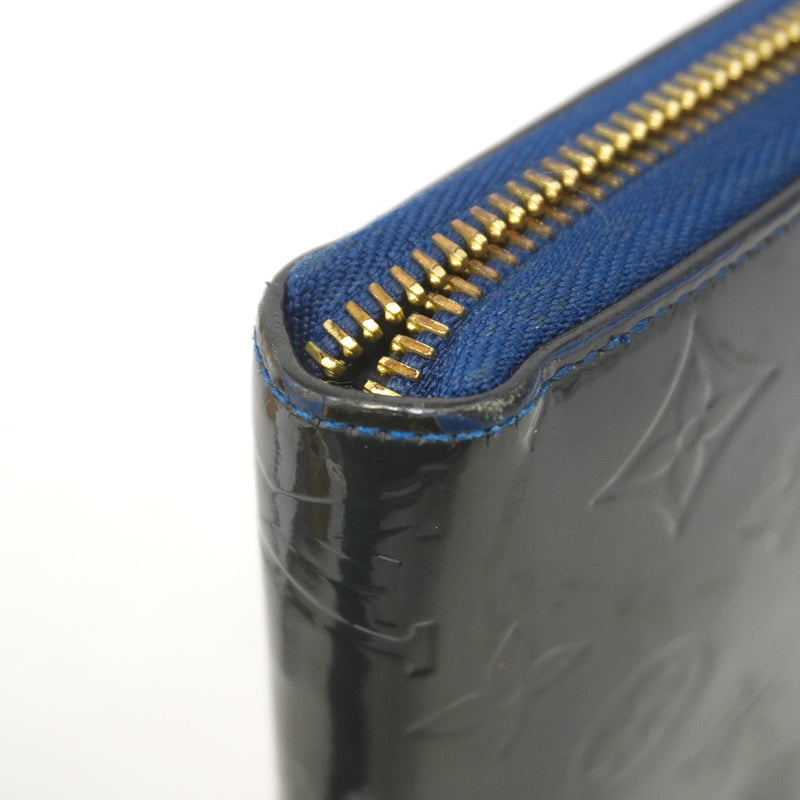 【6he5215】ルイヴィトン 長財布 ヴェルニ ジッピーウォレット M90047 グランブルー【中古】メンズ