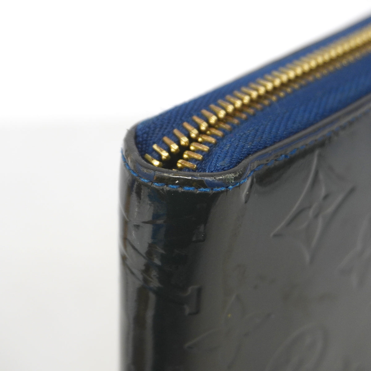 【6he5215】ルイヴィトン 長財布 ヴェルニ ジッピーウォレット M90047 グランブルー【中古】メンズ
