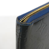 【6he5215】ルイヴィトン 長財布 ヴェルニ ジッピーウォレット M90047 グランブルー【中古】メンズ