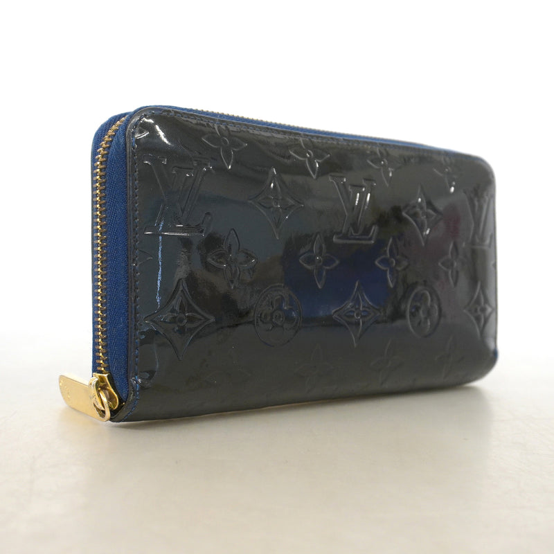 【6he5215】ルイヴィトン 長財布 ヴェルニ ジッピーウォレット M90047 グランブルー【中古】メンズ