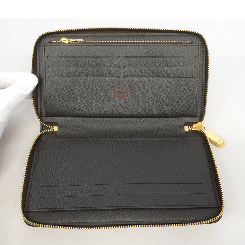 【6he5216】ルイヴィトン 長財布 ダミエ ジッピーオーガナイザーNM N63502 エベヌ【中古】メンズ