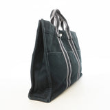 【6he5231】エルメス トートバッグ フールトゥMM キャンバス ブラック シルバー金具【中古】メンズ レディース ユニセックス