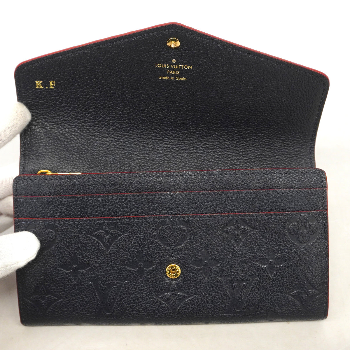 【6he5236】ルイヴィトン 長財布 モノグラム・アンプラント ポルトフォイユサラ M62125 マリーヌルージュ【中古】レディース
