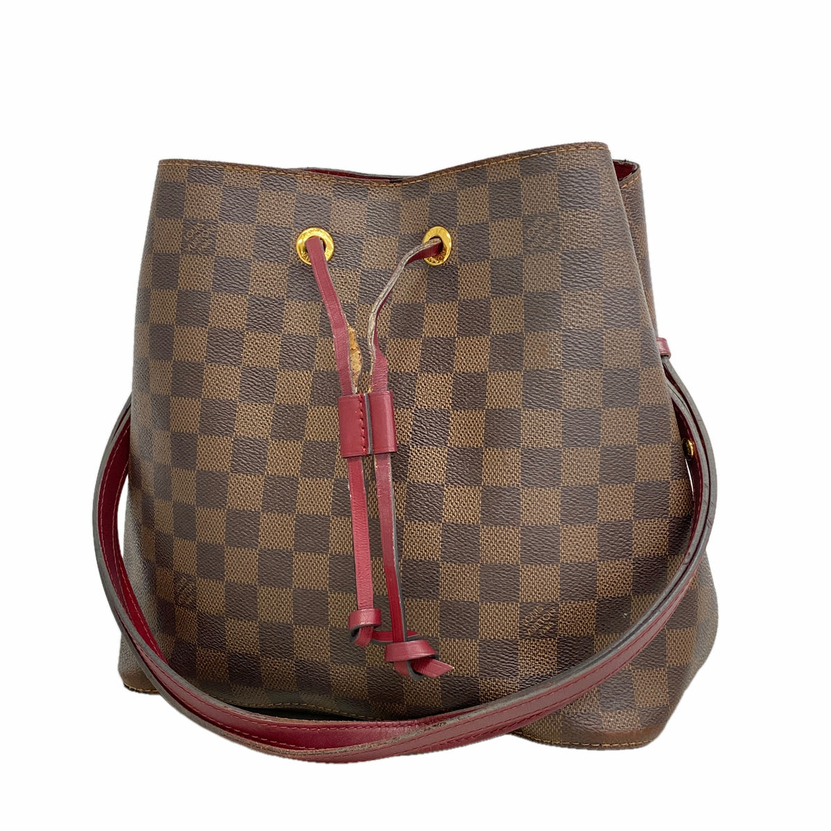 【6he5246】ルイヴィトン ショルダーバッグ ダミエ ネオノエ N40214 エベヌ/チェリーベリー【中古】レディース