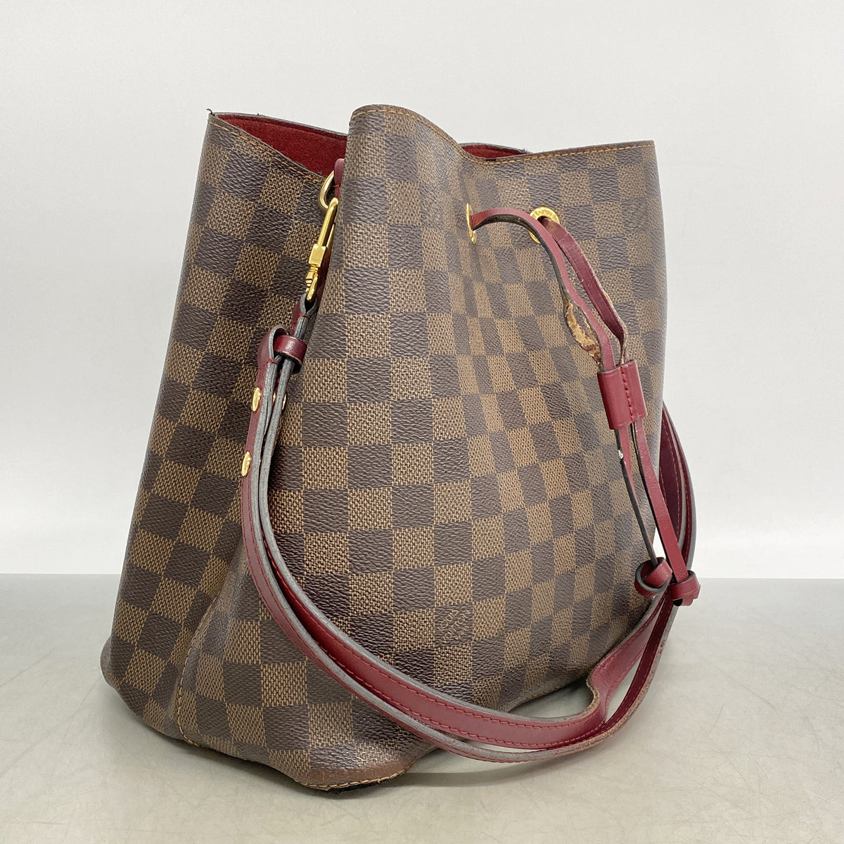 【6he5246】ルイヴィトン ショルダーバッグ ダミエ ネオノエ N40214 エベヌ/チェリーベリー【中古】レディース