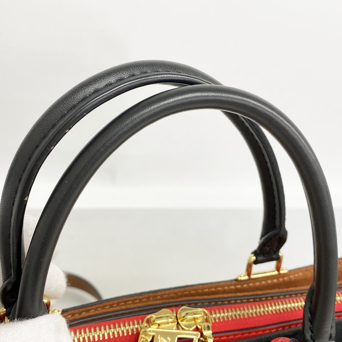【6he5248】ルイヴィトン ハンドバッグ モノグラム ミルフィーユ M44254 ブラウン レッド ノワール 2wayバッグ【中古】レディース