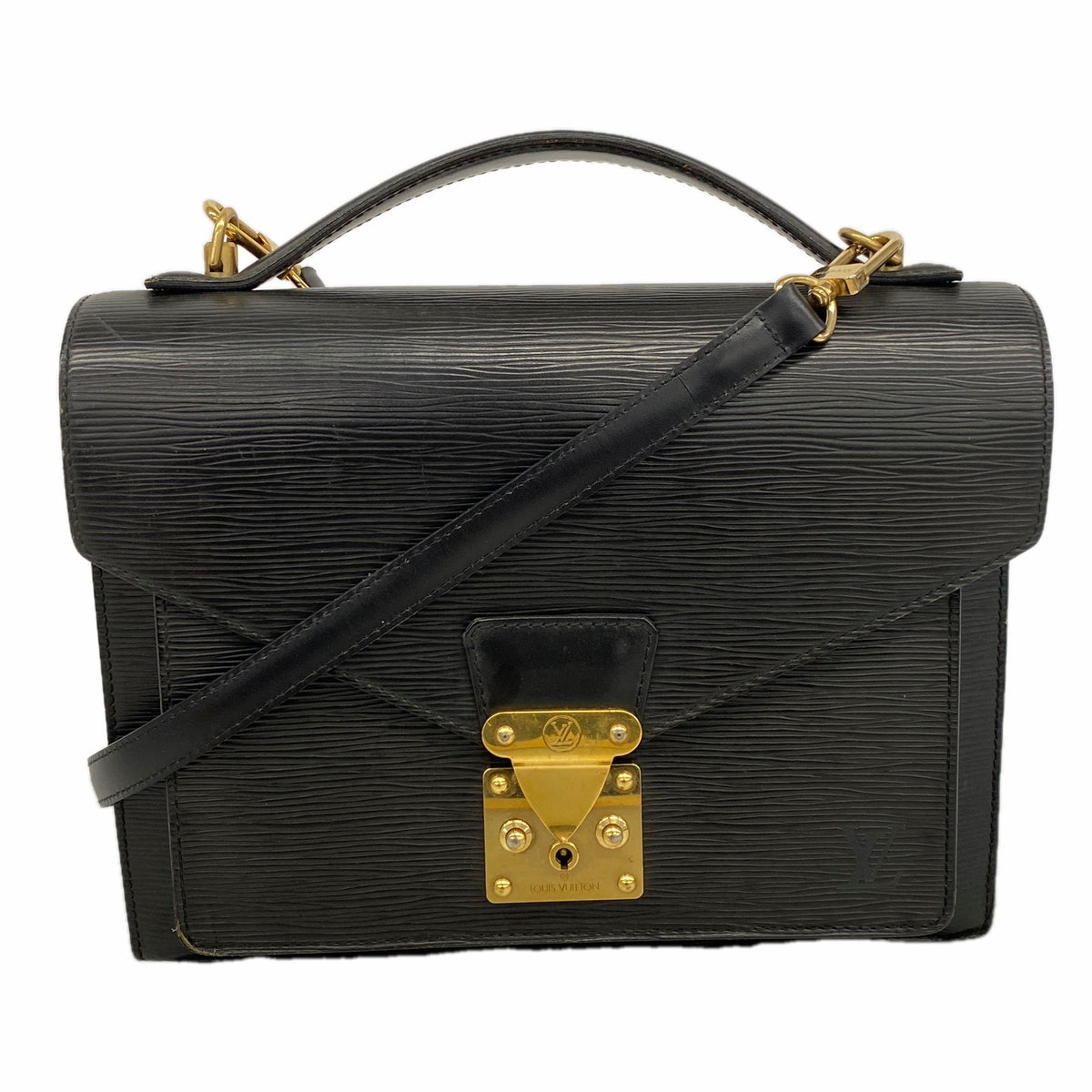 【6he5250】ルイヴィトン ハンドバッグ エピ モンソー 28 M52122 ノワール 2wayバッグ【中古】レディース