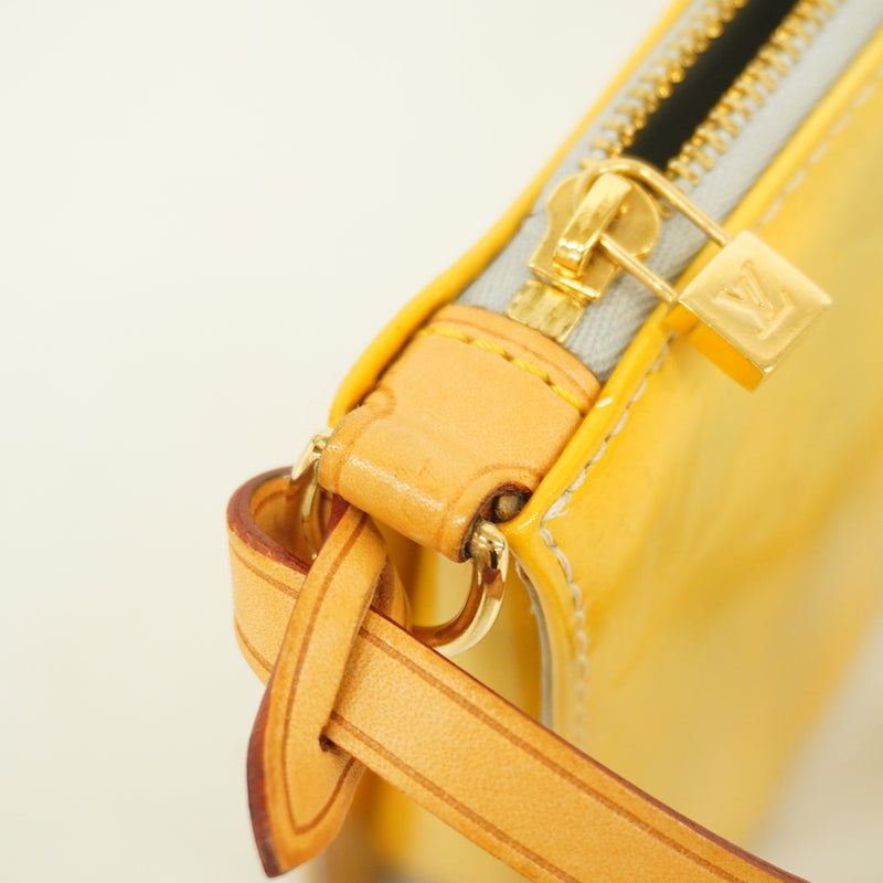 【6he5256】ルイヴィトン ポーチ ヴェルニ レキシントン M91056 グリ【中古】レディース
