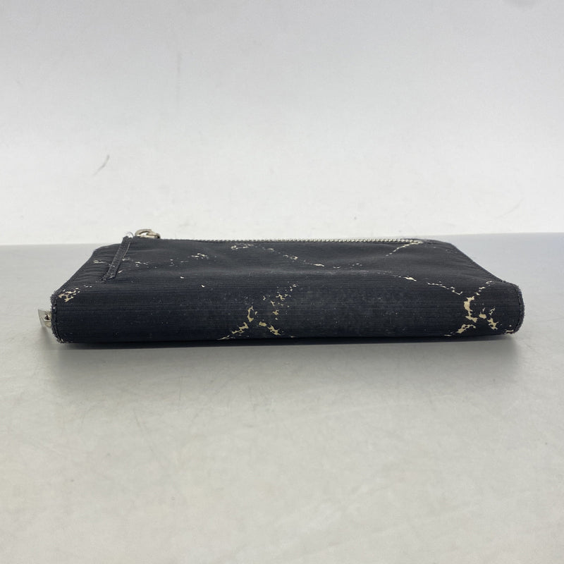 【6he5265】シャネル 財布 旧トラベル ナイロン ブラック シルバー金具【中古】レディース
