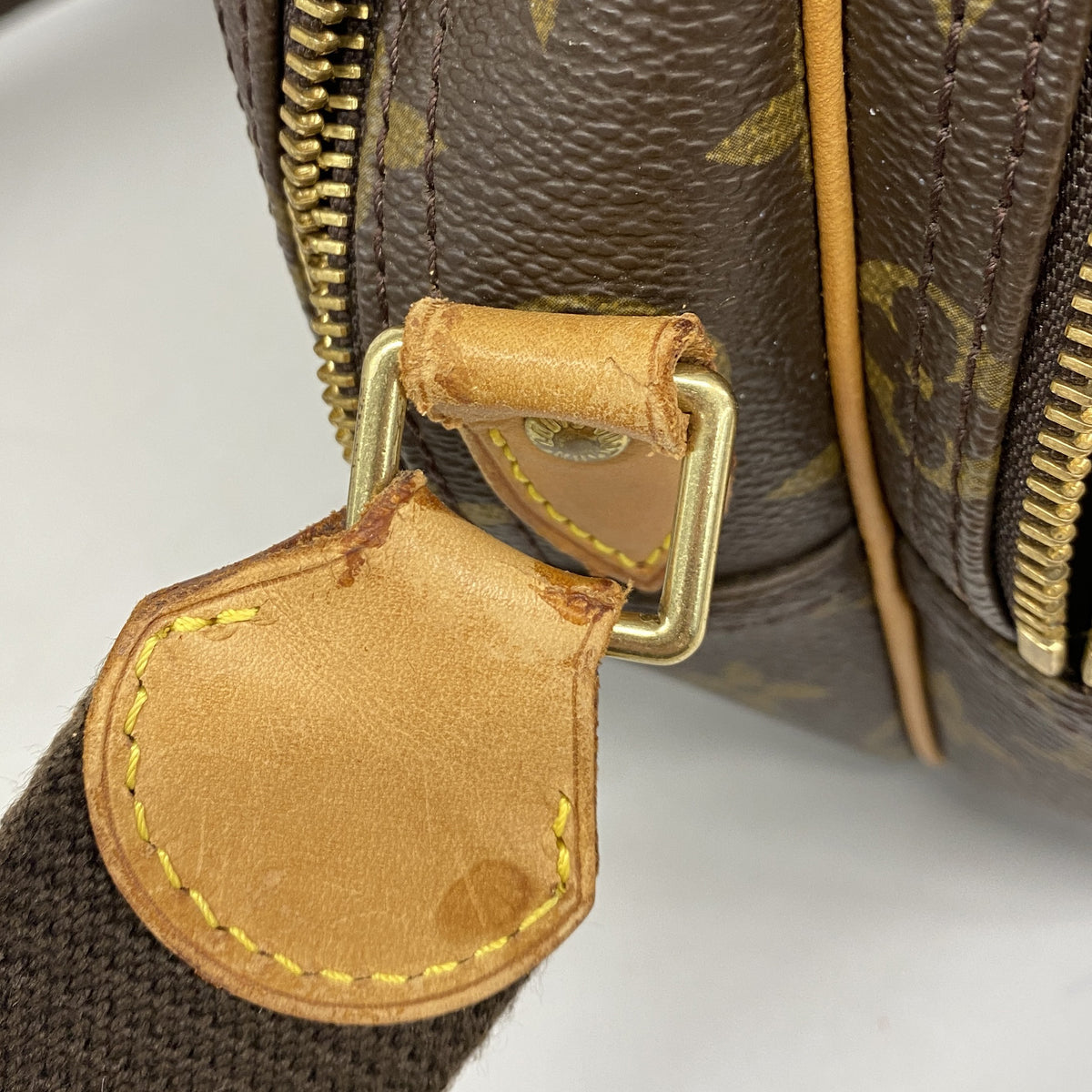 【6he5270】ルイヴィトン ショルダーバッグ モノグラム リポーターPM M45254 ブラウン【中古】レディース
