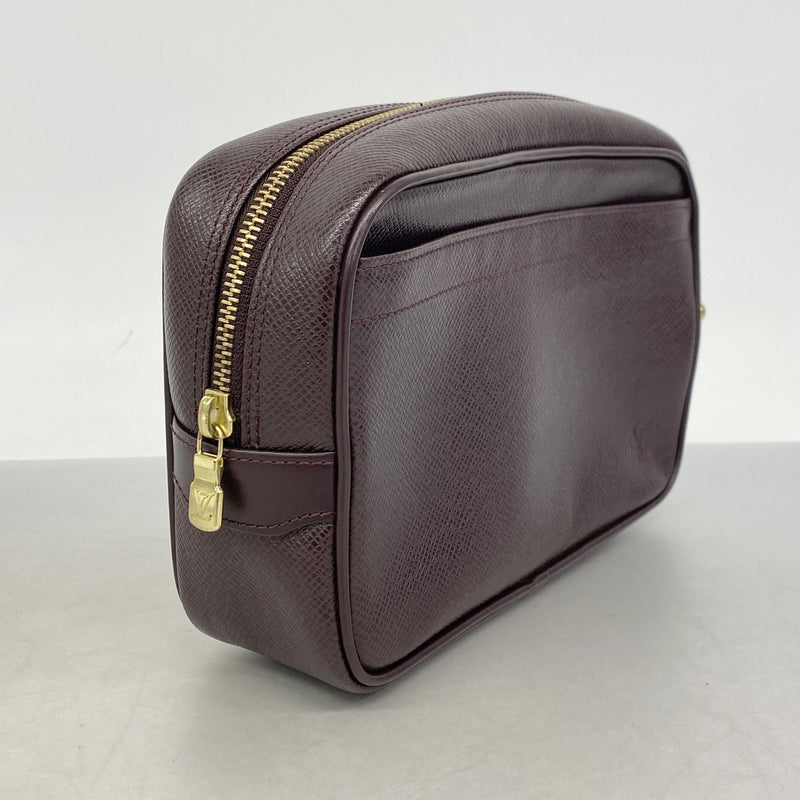 【6he5272-k】ルイヴィトン クラッチバッグ タイガ カルガ M30816 アカジュー【中古】メンズ