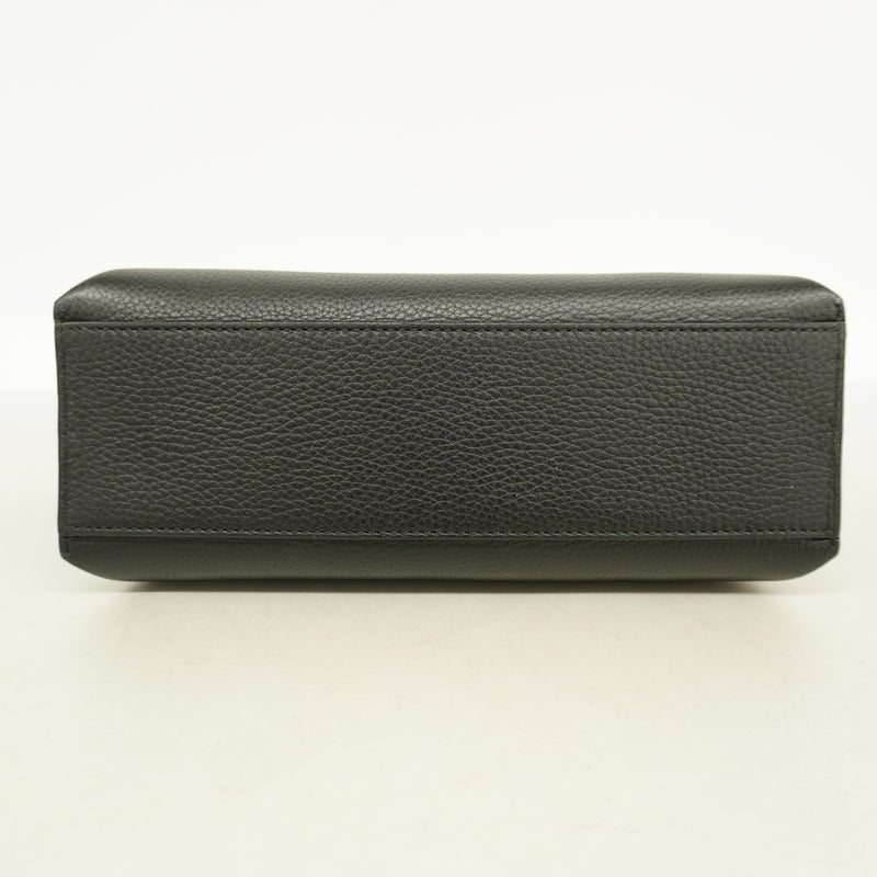 【6he5280-k】グッチ ハンドバッグ バンブー 370831 レザー ブラック シルバー金具 2wayバッグ【中古】レディース