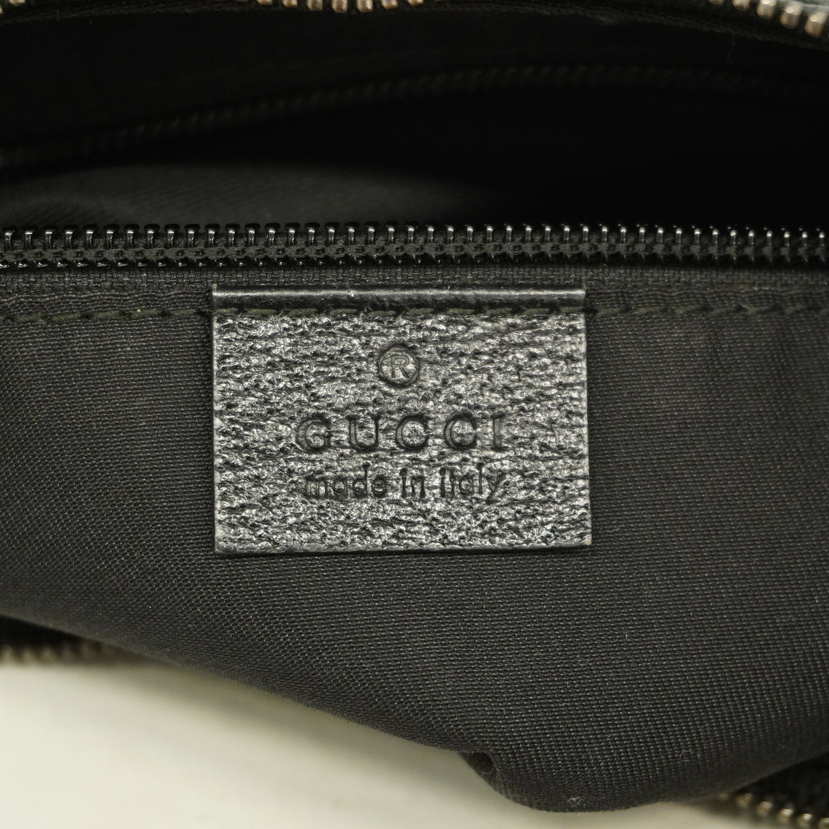 【6he5281-k】グッチ ショルダーバッグ GGキャンバス 181092 キャンバス ブラック シルバー金具【中古】レディース