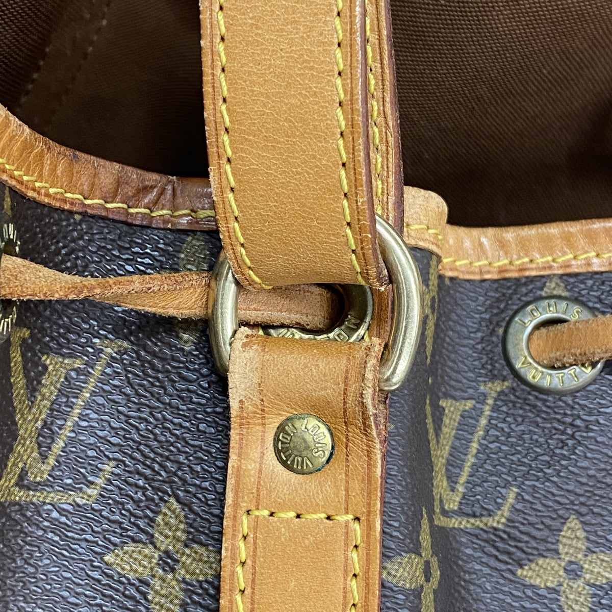 【6he5290】ルイヴィトン ショルダーバッグ モノグラム プチノエ M42226 ブラウン【中古】レディース