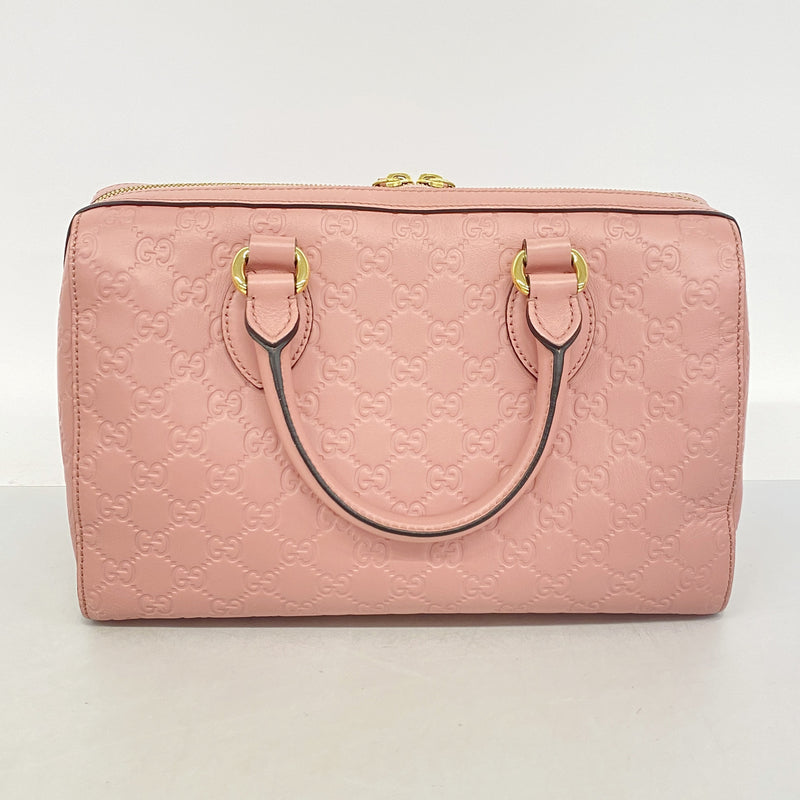 【6he5295-k】グッチ ハンドバッグ グッチシマ 453573 レザー ピンク ゴールド金具 2wayバッグ【中古】レディース