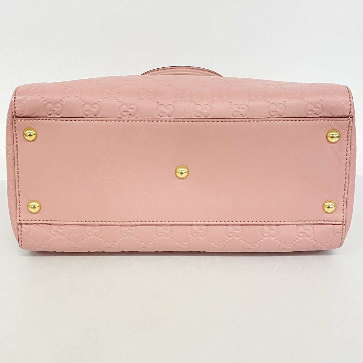 【6he5295-k】グッチ ハンドバッグ グッチシマ 453573 レザー ピンク ゴールド金具 2wayバッグ【中古】レディース