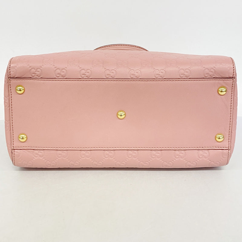【6he5295-k】グッチ ハンドバッグ グッチシマ 453573 レザー ピンク ゴールド金具 2wayバッグ【中古】レディース
