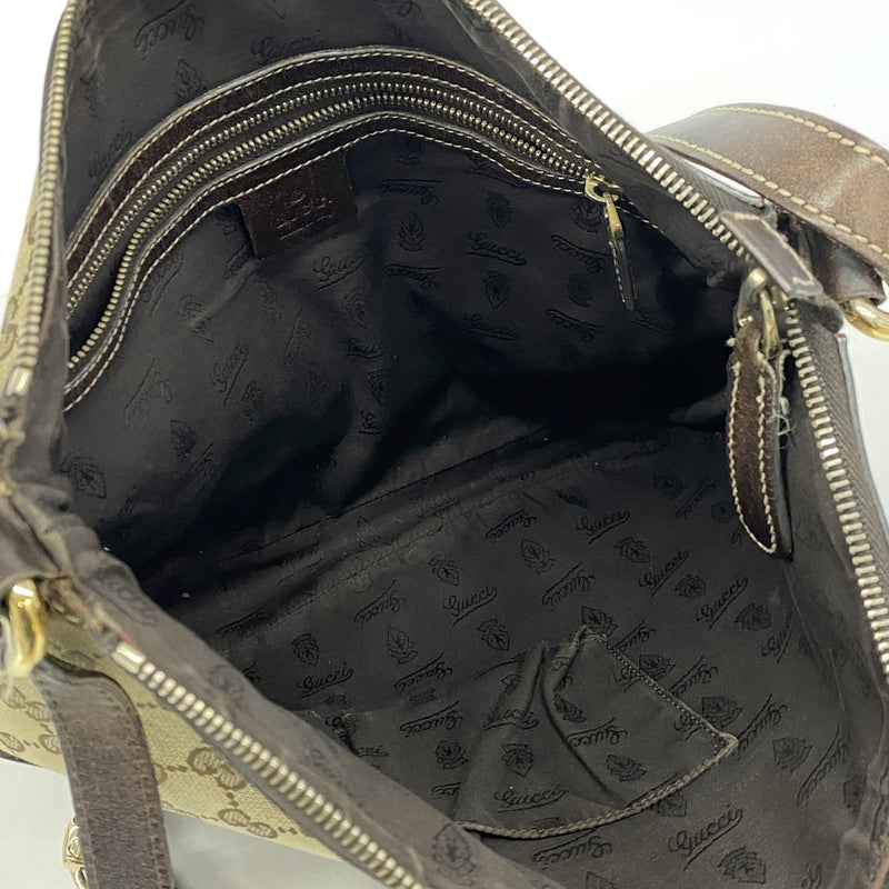 【6he5298-k】グッチ ショルダーバッグ GGキャンバス 232967 キャンバス ベージュ シルバー金具【中古】レディース