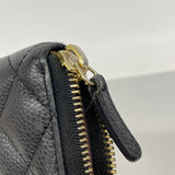 【6he5300-k】シャネル 長財布 マトラッセ キャビアスキン ブラック ゴールド金具【中古】レディース