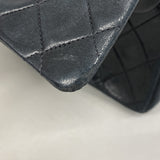 【6he5309】シャネル ショルダーバッグ マトラッセ Wフラップ Wチェーン ラムスキン ブラック ゴールド金具【中古】レディース