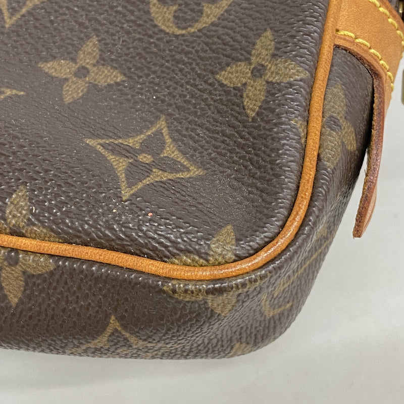 【6he5318】ルイヴィトン ショルダーバッグ モノグラム ポシェットマルリーバンドリエール M51828 ブラウン【中古】レディース