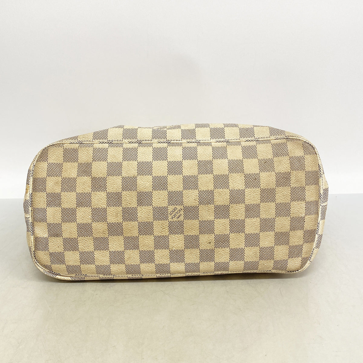 【6he5321】ルイヴィトン トートバッグ ダミエ・アズール ネヴァーフルMM N51107 ホワイト【中古】レディース