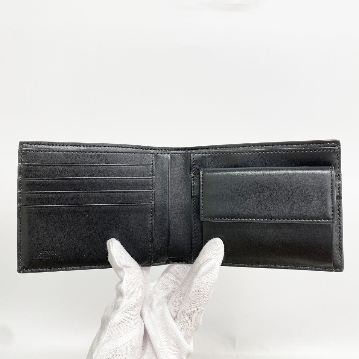 【6he5323】フェンディ 財布 ズッカ PVC ブラウン ブラック シルバー金具【中古】メンズ