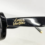 【6he5325】ルイヴィトン サングラス LV スクリプトロウレクタングル Z3165U ブラック【中古】レディース