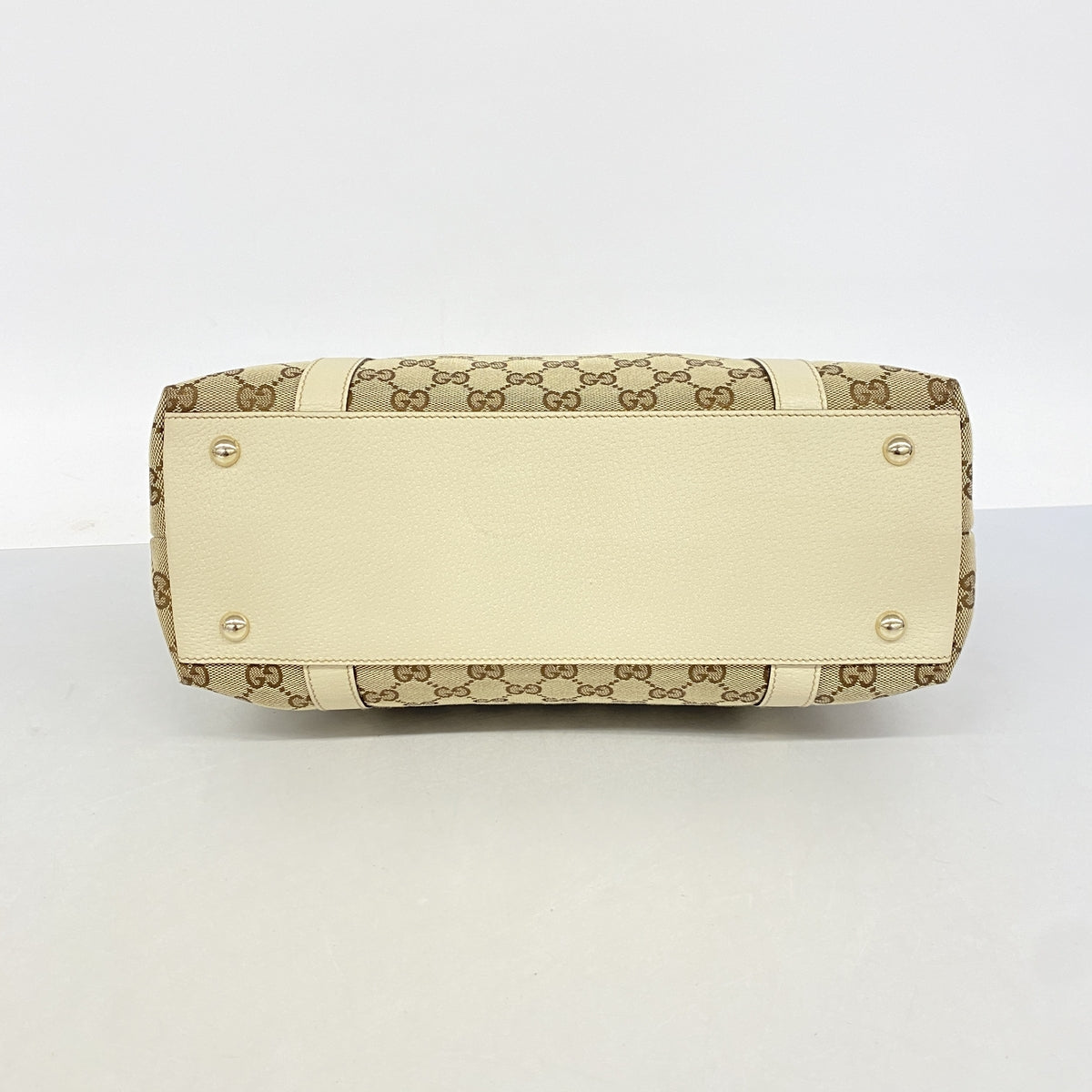 【6he5330-k】グッチ トートバッグ GGキャンバス/アビー 141470 キャンバス ベージュ シャンパンゴールド金具【中古】レディース