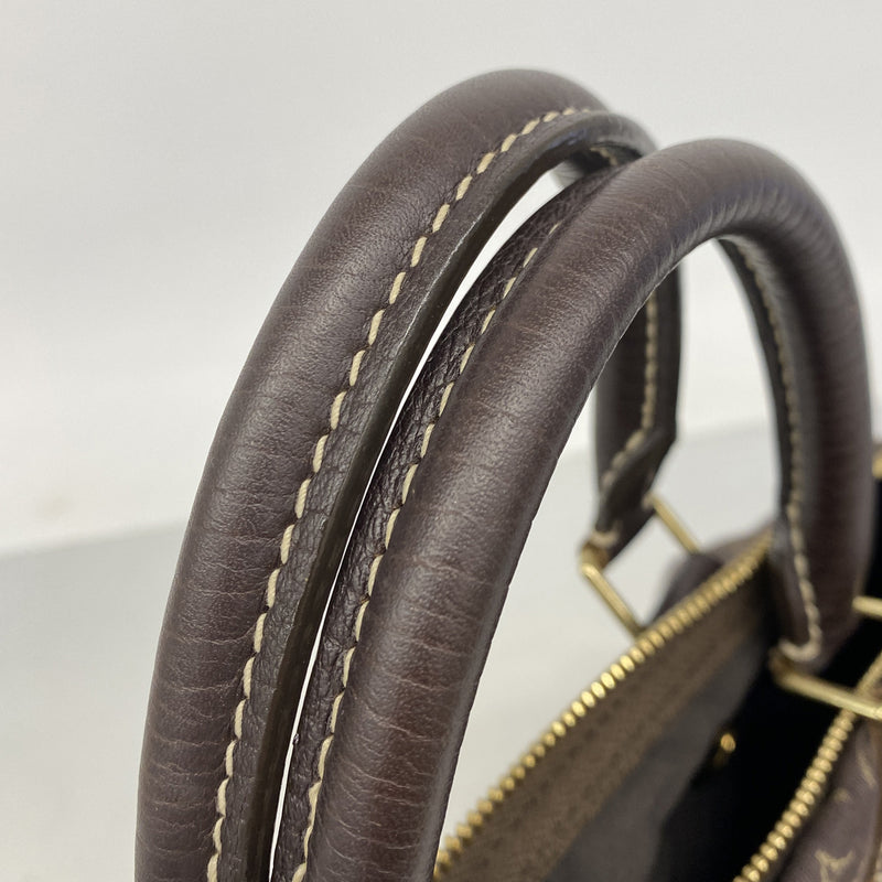 【6he5333-k】ルイヴィトン ハンドバッグ モノグラム・ミニラン スピーディ30 M95224 エベヌ【中古】レディース